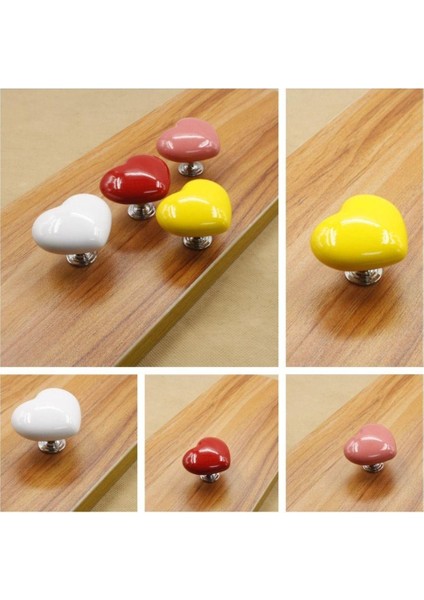 4 Adet Kalp Şekilli Yapışkanlı Çekmece Tutucu Dolap Gardırop Tutacak Kapı Pencere Çekmece Kulp fiyatları