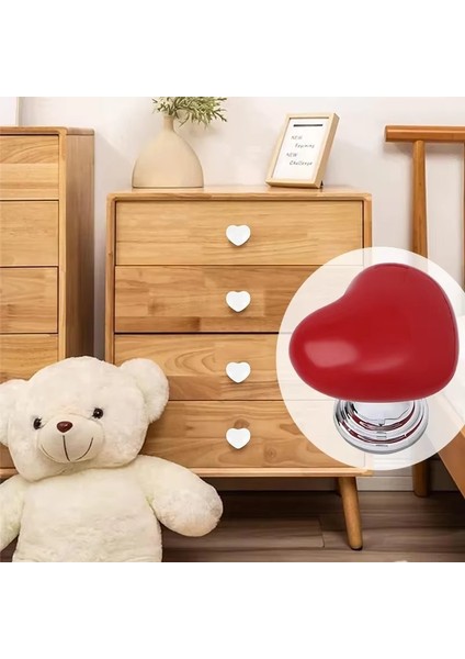 4 Adet Kalp Şekilli Yapışkanlı Çekmece Tutucu Dolap Gardırop Tutacak Kapı Pencere Çekmece Kulp modelleri