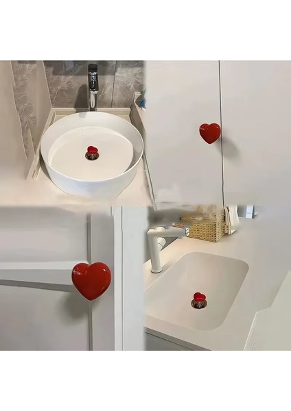 4 Adet Kalp Şekilli Yapışkanlı Çekmece Tutucu Dolap Gardırop Tutacak Kapı Pencere Çekmece Kulp fırsatları