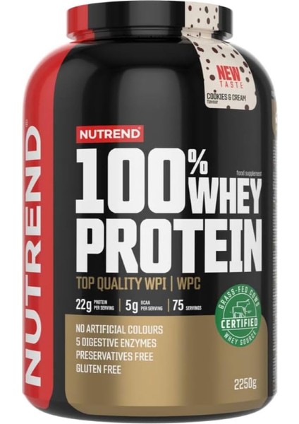 Nutrend Whey Protein - Cookies & Cream, 2250 gr fiyatları