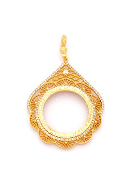 Altın Kaplama Kolye Ucu Kadınlar İçin Zarif Tasarım TGR-598 Tek Ebat fırsatları