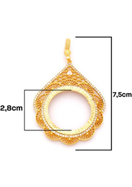 Altın Kaplama Kolye Ucu Kadınlar İçin Zarif Tasarım TGR-598 Tek Ebat indirimleri