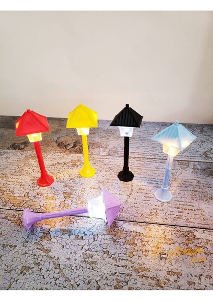 Teraryum Dekorasyon Bahçe Sokak Lambası -2 Renk Yanan Işıklı Obje modelleri