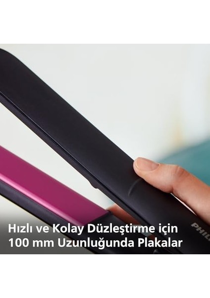 Philips Saç Düzleştirici, Keratin Seramik Plaka, Thermoprotect Teknolojisi, 2 Sıcaklık Ayarı, Tuş Kilidi, 60 Saniyede Isınma, 220°C’YE Kadar Sıcaklık Ayarı, BHS375/00 modelleri