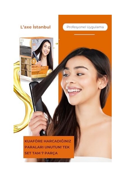 Laxe Yıpranmış Saçlar Için Brezilya Keratini Düzleştirici Saç Bakım Seti