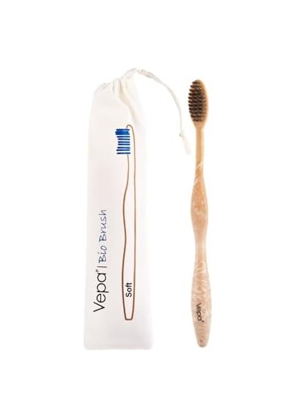 Vepa Elite Bio Ahşap Diş Fırçası Bez Ambalaj
