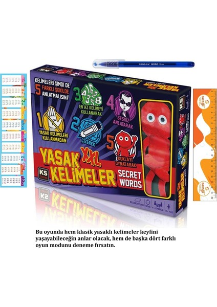 Yasak Kelimeler Xxl 25111 ve Tükenmez Kalem+Sezgistore Ayraç Cetvel