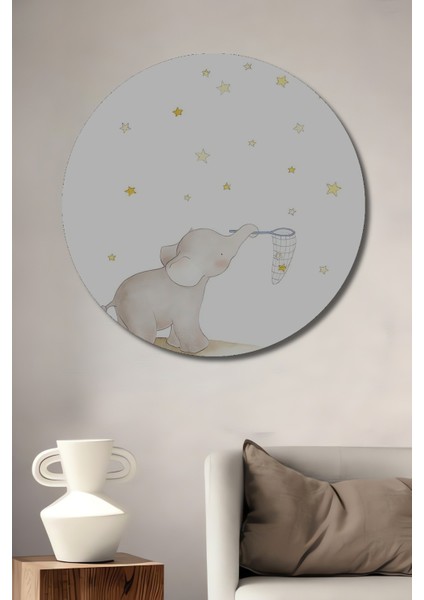 Dekoratif Ahşap Yuvarlak Tablo Yıldızları Yakalamak