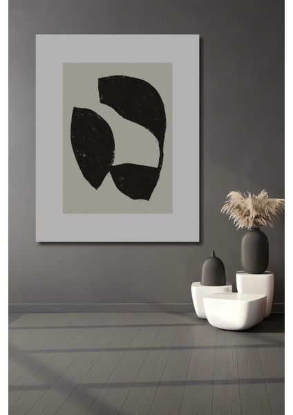 Dekoratif Ahşap Dikdörtgen Tablo Soyut Sanat Yapraklar