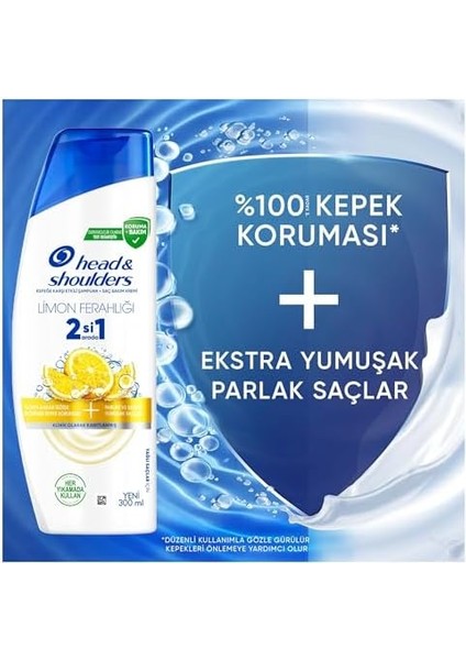 Head & Shoulders Limon Ferahlığı 2'si 1 Arada Yağlı Saçlar Için Kepeğe Karşı Etkili Şampuan 300ML fiyatları