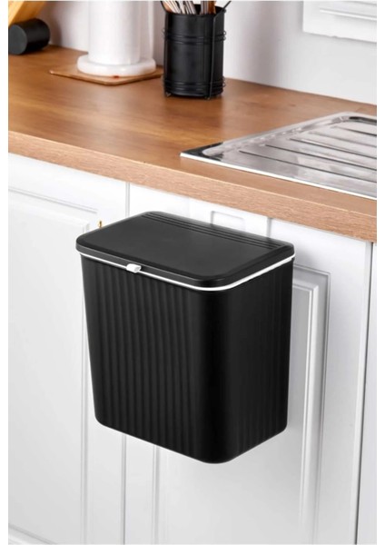 Fonksiyonel 2 Yönlü Açılır Kapaklı Kullanışlı Mutfak Tezgah Üstü Veya Dolap Askılı Çöp Kovası 15 Lt fiyatları