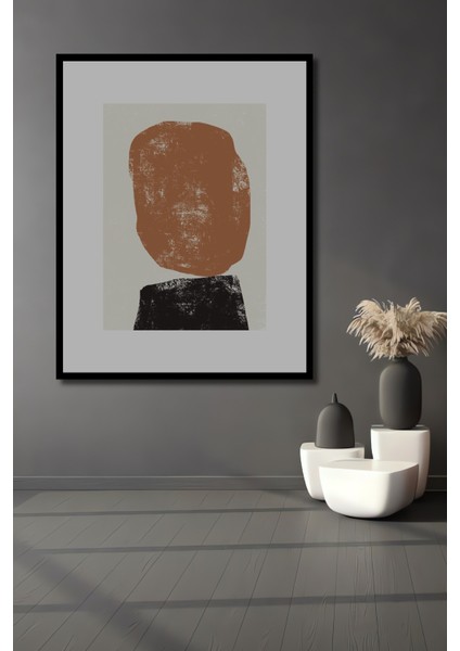 Dekoratif Ahşap Dikdörtgen Tablo Soyut Sanat Çerçeve Görünümlü