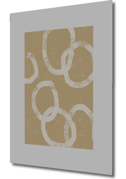 Dekoratif Ahşap Dikdörtgen Tablo Soyut Daireler fiyatları