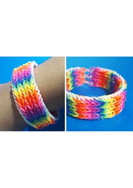 4 Lü Yedek Poşet Bileklik Takı Yapma Seti ve Örgü Yapma Seti Loom modelleri