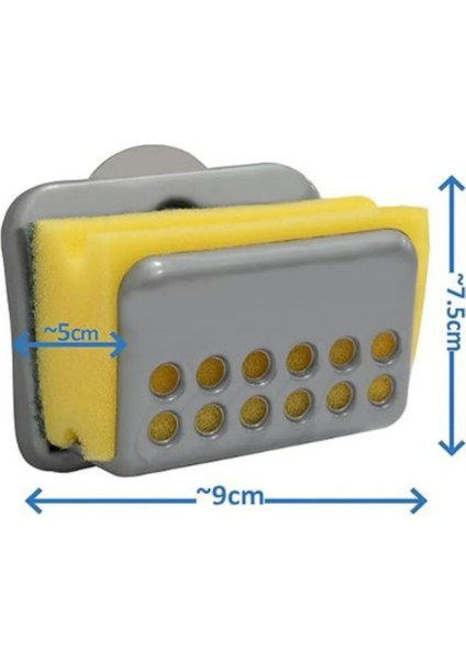 Yapışkanlı Vantuzlu Bulaşık Süngeri Askısı - 1 Adet Sünger Hediyeli fırsatları