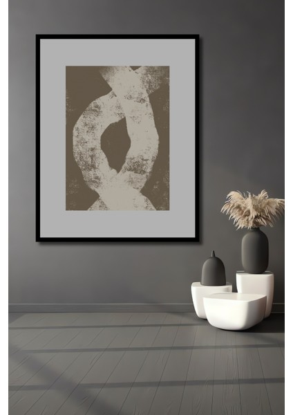 Dekoratif Ahşap Dikdörtgen Tablo Soyut Düğüm Çerçeve Görünümlü