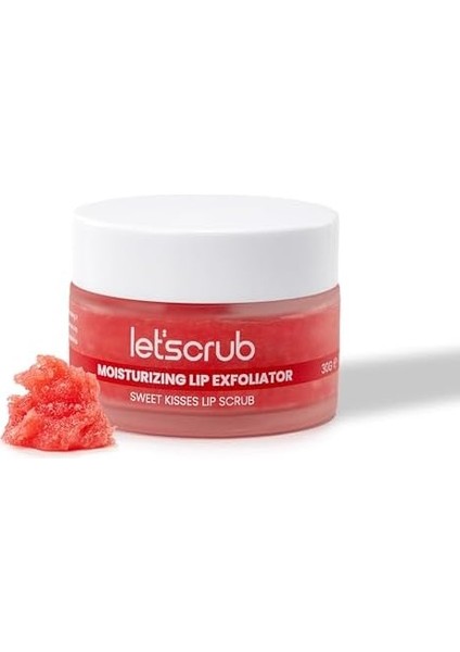 Let'scrub Nemlendirici Dudak Peelingi Sweet Kisses Lip Scrub Karpuz Aromalı Şeker Partiküllü Shea Yağlı 30 gr fiyatları