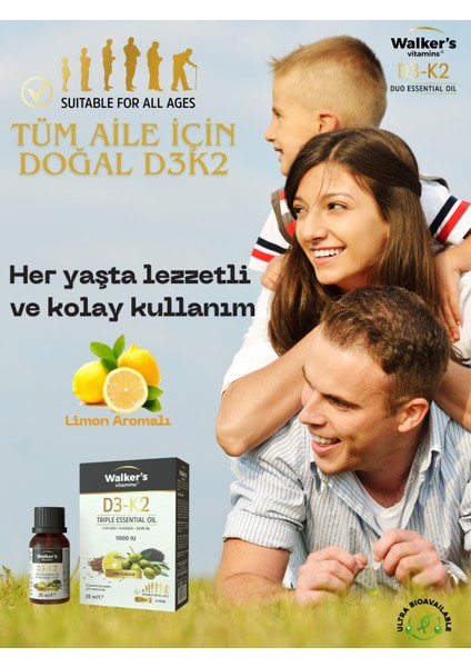 D3 K2 20 ml ( Zeytinyağı , Keten Tohumu Yağı ) Sprey Damla - 1 Walkers D3 K2 20 ml ( Zeytinyağı , Keten Tohumu Yağı ) Sprey Damla fiyatları