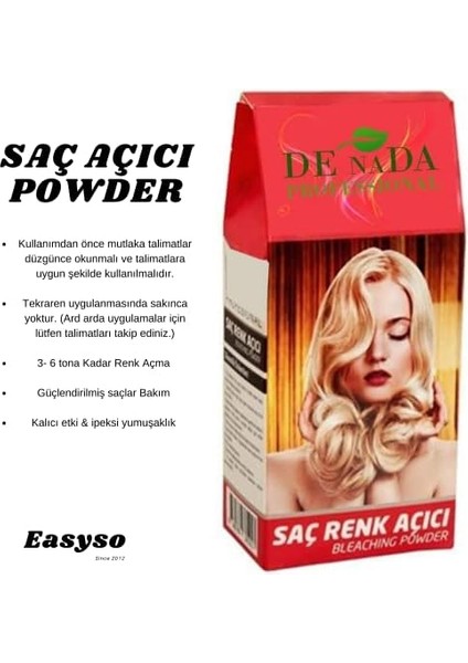 Easyso Yoğun Saç Açıcı Powder 2 Adet (1 x 2 Adet) modelleri
