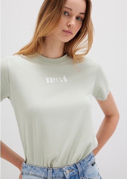 Mavi Baskılı Yeşil Tişört 1612241-70148