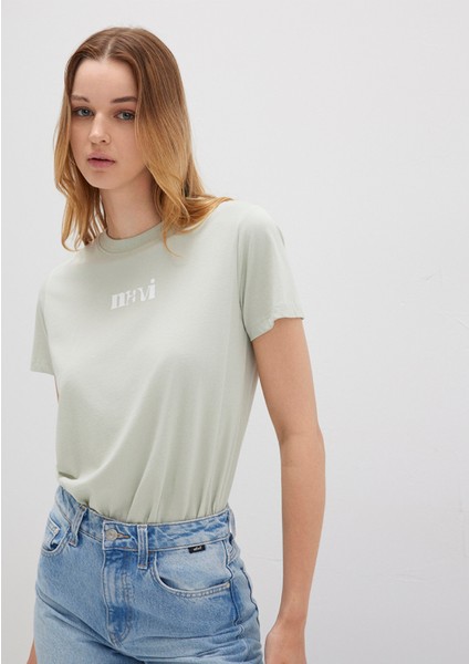 Mavi Baskılı Yeşil Tişört 1612241-70148