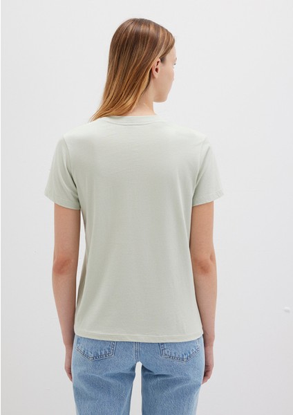 Mavi Baskılı Yeşil Tişört 1612241-70148