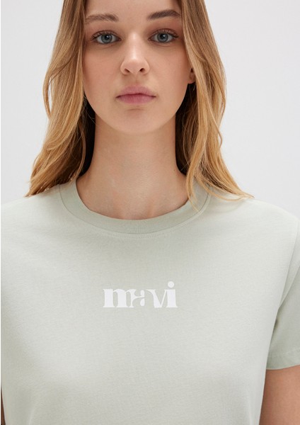 Mavi Baskılı Yeşil Tişört 1612241-70148