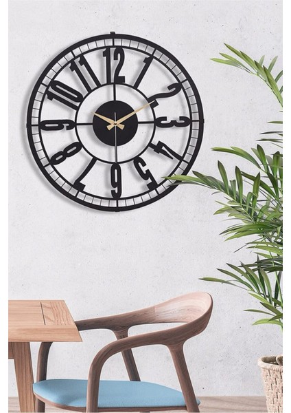 Duvar Saatı Cızgı Desenlı