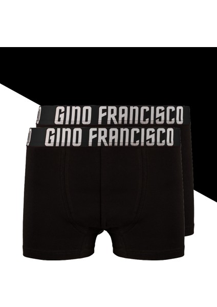 Siyah Pamuklu 2'li Erkek Boxer - Mood Collection