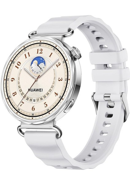 Huawei Watch Gt 6 41MM Uyumlu Dalga Desenli Silikon Kordon 18MM Lansman Kayış