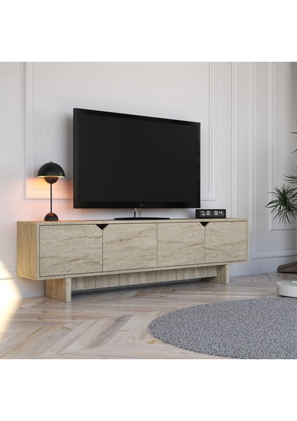 Turan Traverten Tv Ünitesi - 180 cm Modern Tasarım, Ekonomik Tv Ünitesi, Kulpsuz fiyatları