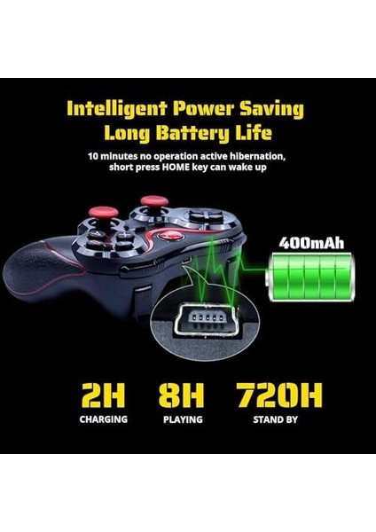 Evrensel Gamepad, USB Kablosuz Bluetooth 5.0 Joystick Tv Box Konsol Oyun Kumandası, Ios Cep Telefonu Tutucu Için X3 modelleri