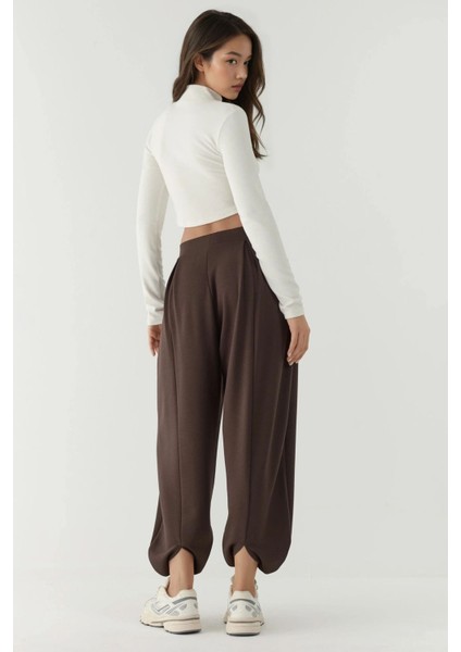Kadın Cepli Modal Touch Şalvar Pantolon Kahve Kahvesi modelleri