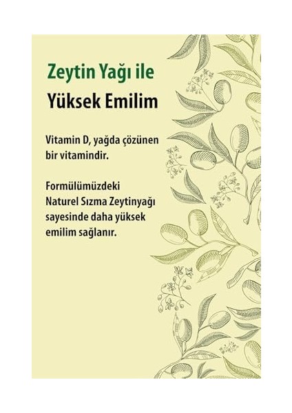 Vitamin D3 K2 1000 Iu, Vitamin E, Zeytinyağı Sayesinde Yüksek Emilim, 20 ml modelleri