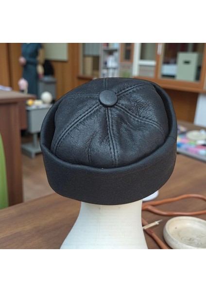 Gerçek Deri Siyah Ribana Deri Bere modelleri