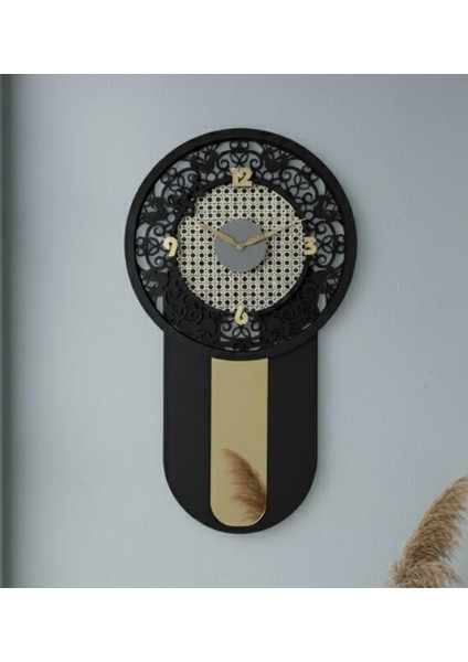 Hazeran Detaylı Dekoratif Nera Duvar Saati 40X70 Siyah-Altın fiyatları