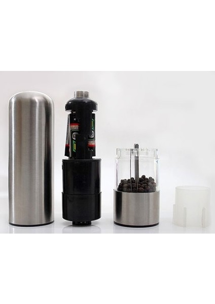 Pilli Işıklı Otomatik Tuz Karabiber Baharat Değirmeni Öğütücü modelleri