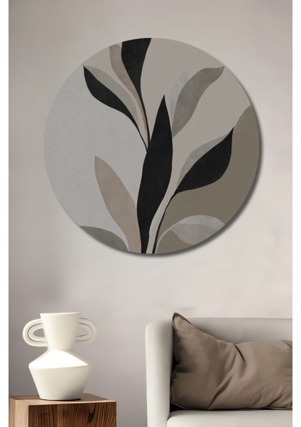 Dekoratif Ahşap Yuvarlak Tablo Zarif Dallar