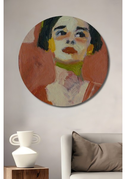 Dekoratif Ahşap Yuvarlak Tablo Duruşun Zerafeti