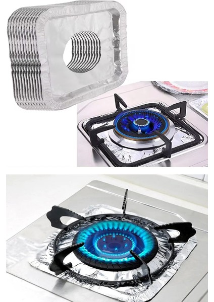 20 Adet Ocak Üstü Koruyucu Leke Önleyici Isıya Dayanıklı Yıkanabilir Ocak Gözü Izgara Koruyucu Folyo indirimleri