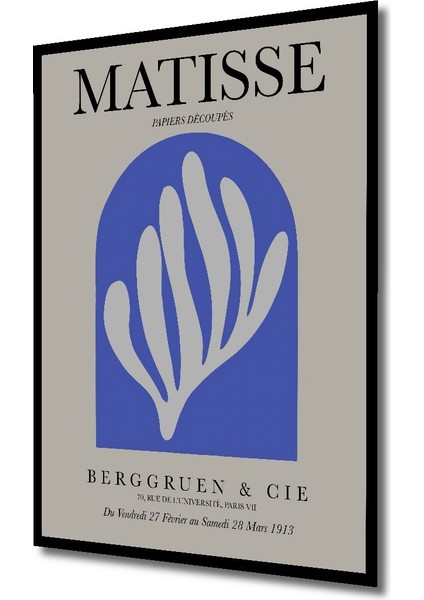 Dekoratif Ahşap Dikdörtgen Tablo Matisse Yaprakları Çerçeve Görünümlü fiyatları