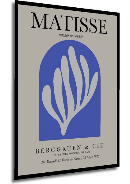 Dekoratif Ahşap Dikdörtgen Tablo Matisse Yaprakları Çerçeve Görünümlü modelleri