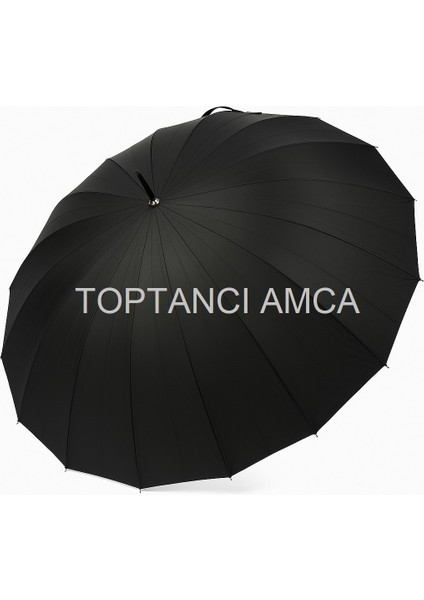 Şemsiye 16 Telli Dışı Siyah Içi Gri Yağmur Şemsiyesi Taşıma ve Koruma Kılıflı 100 cm Çaplı fırsatları