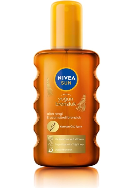 Nıvea Sun Karoten Özlü Yoğun Bronzlaştırıcı Güneş Vücut Sprey 200ML, E Vitamini, Uzun Süreli Bronzluk, Spf6 modelleri