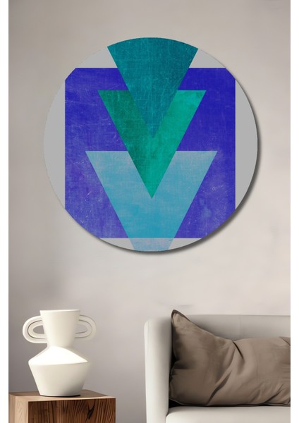 Dekoratif Ahşap Yuvarlak Tablo Üçgen Düşüşü