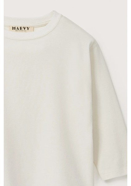 Ekru Düz Uzun Kollu Tshirt modelleri