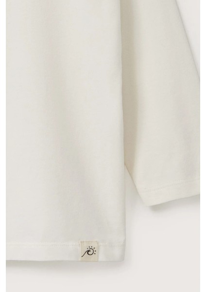Ekru Düz Uzun Kollu Tshirt indirimleri
