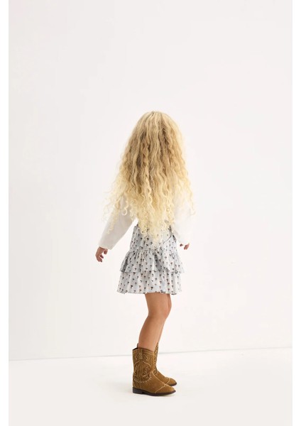 Lior Desenli Gabardin-Poplin Mini Etek indirimleri