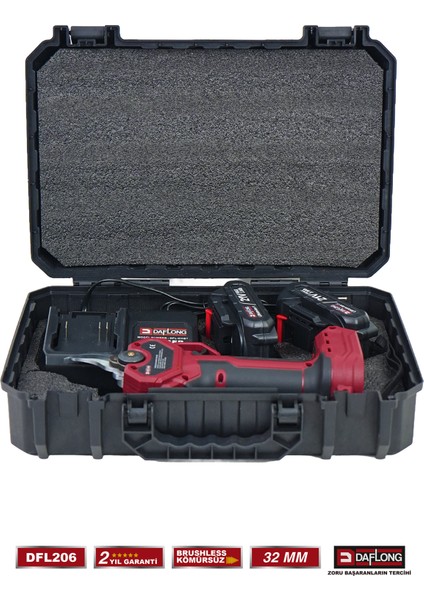 2.1m Teleskopik Uzatma Kızaklı Bakır Sargı Yedek Bıçaklı Şarjlı Dijital Bağ Makas DFL-206 fırsatları