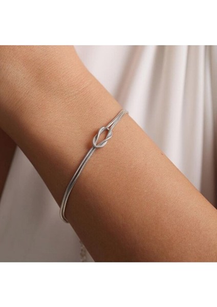 Iki Sıralı Çelik Bileklik Unisex Bbf Hediyelik Sevgiliye